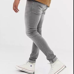 NUDIE Skinny Lin Jeans Easy Grey Organic Cotton